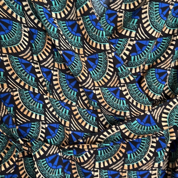 Silk & Salt Journey maxi dress. S small African Peacock blue green black print - Picture 3 of 3